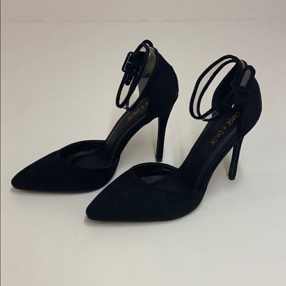 Chase & Chloe Isla Pointed Toe Ankle Strap heels A9 - Picture 2 of 6